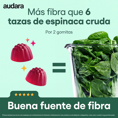 Gomitas de fibra Audara para la salud digestiva y la regularidad