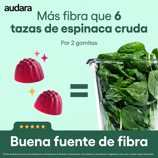 Gomitas de fibra Audara para la salud digestiva y la regularidad