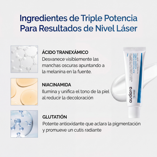 Crema 50ml, Cuidado de Manchas Oscuras e Hiperpigmentación con Ácido Tranexámico y Niacinamida
